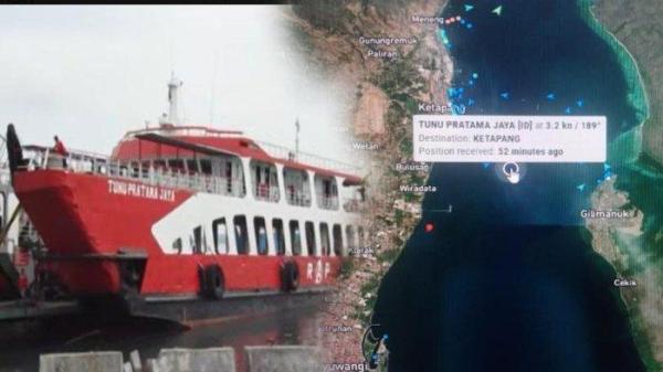 ILUSTRASI - Kapal penyeberangan, KMP Tunu Pratama Jaya dan titik lokasi diduga tempat teggelamnya kapal di selat Bali. KMP Tunu Pratama Jaya tenggelam dalam waktu singkat, kurang dari 20 menit