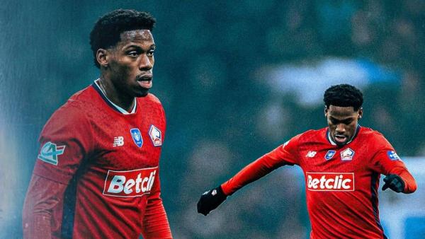 PEMAIN LILLE -  Sosok penyerang Jonathan David saat masih berseragam Lille (15/1/2025)