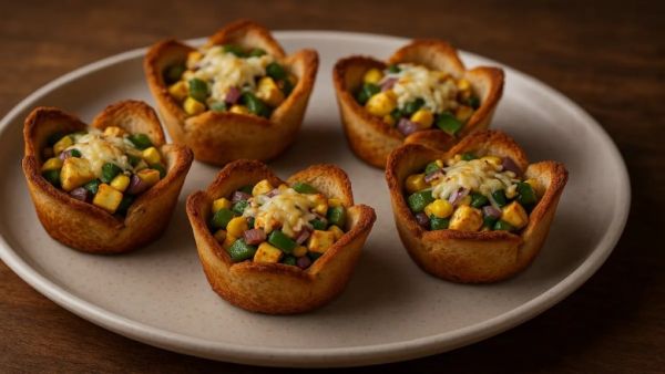 Bread Tokri with Paneer Stuffing
