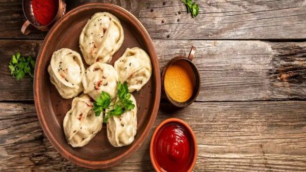 Steamed Momos in a Plate