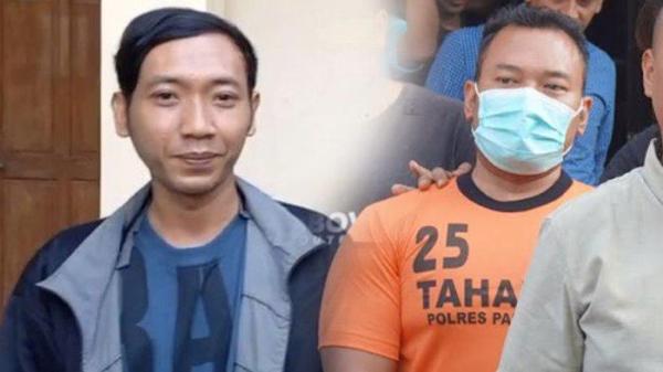 PENGANIAYAAN KURIR JNT - Irwan Siskiyanto, Kurir JNT Pamekasan (KANAN) yang dicekik dan dipiting Zainal Arifin alias Arif saat menunjukkan surat bukti laporan di depan Kantor Satreskrim Polres Pamekasan, Madura. Tersangka Zainal Arifin (KIRI) memakai baju tahanan saat digiring masuk ke ruang tahanan Polres Pamekasan, Madura. Kabarnya keluarga Zainal Arifin minta damai, Irwan bongkar tabiat tersangka.
