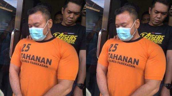 PENGANIAYAAN KURIR - Pria Pamekasan, Madura, Jawa Timur, terancam penjara 9 tahun usai mencekik kurir JNT hingga mengeluarkan darah dari mulut, Senin (30/6/2025). Tak hanya itu, pelaku juga terancam kehilangan profesi sebagai guru TK.
