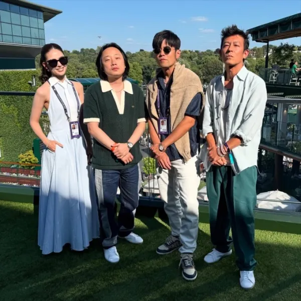 (From L) Hannah Quinlivan, Jimmy O Yang, Jay Chou, and Edison Chen. Photo from Chens Instagram