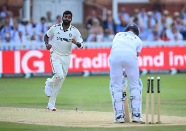 Jasprit bumrah Knocked Brydon Carse Over with a Yorker, England vs India, 3rd Test, Lord's, 4th Day, July 13, 2025