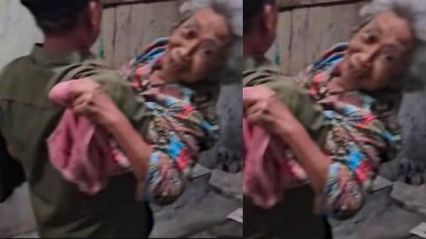 IBU DIBUANG KE PANTI JOMPO - Proses pemindahan lansia asal Surabaya, Siti Fatimah yang dititipkan keempat anaknya ke Griya Lansia Husnul Khatimah, Malang. Camat Pabean Cantian Surabaya, Muhammad Januar Rizal angkat bicara.