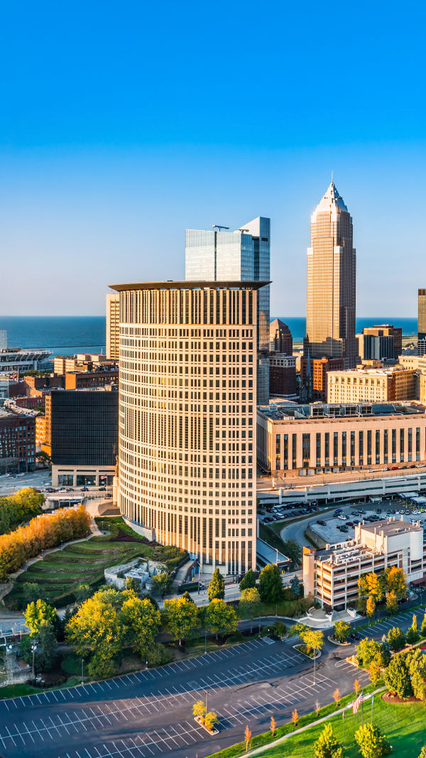 Cleveland Sunset Skyline