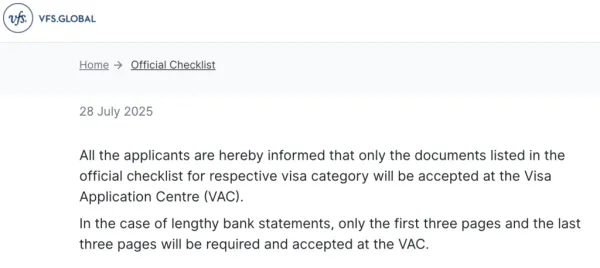 Switzerland Visa Documents