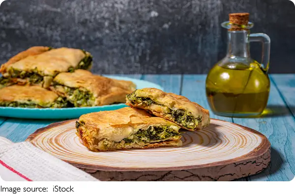 Хрустящий шпинатный пирог