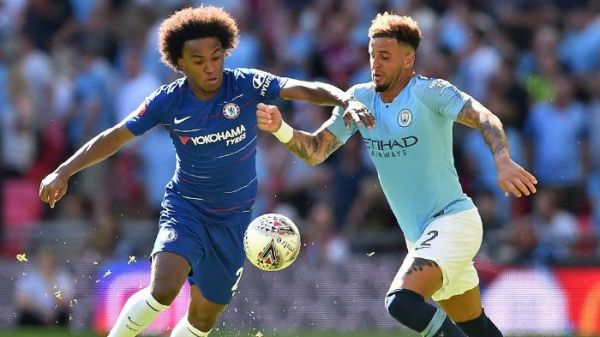 Chelsea kalah dari Manchester City dengan skor 0-2 di FA Community Shield, Minggu (5/8/2018)