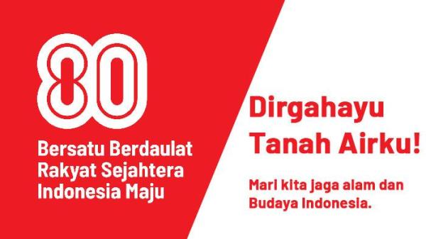HUT RI - Poster ucapan selamat HUT RI ke-80 tahun