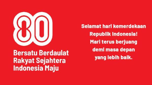 HUT RI - Poster ucapan selamat HUT RI ke-80 tahun