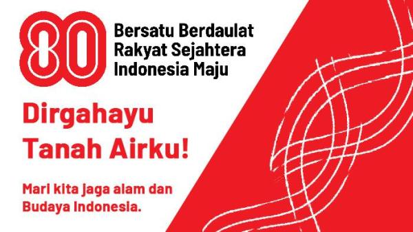 HUT RI - Poster ucapan selamat HUT RI ke-80 tahun