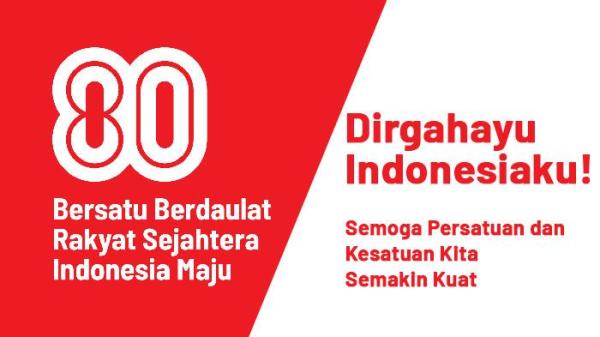 HUT RI - Poster ucapan selamat HUT RI ke-80 tahun