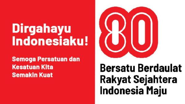 HUT RI - Poster ucapan selamat HUT RI ke-80 tahun