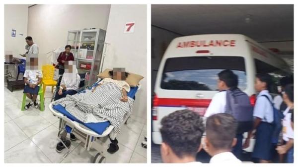 KERACUNAN MBG - 200 siswa SMPN 8 Kota Kupang NTT mengalami gejala keracunan usai menyantap Makan Bergizi Gratis (MBG) Selasa (22/7/2025). Tampak sejumlah siswa-siswi SMPN 8 Kota Kupang dirawat di rumah sakit diduga keracunan konsumsi makanan bergizi gratis. 