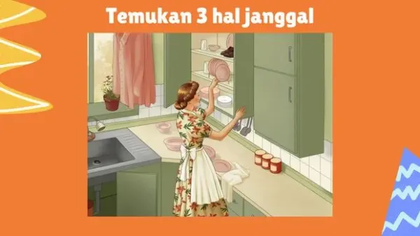 Ada beberapa hal yang tidak masuk akal di deretan gambar ini. Kalau kamu jeli seharusnya mudah menemukan apa saja yang aneh.
