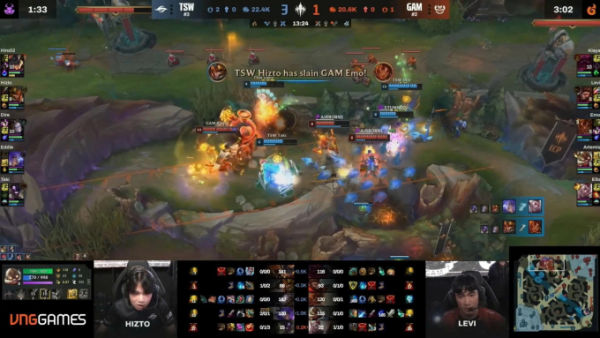 TSW Hizto defeated GAM Emo in the 3rd minute of the first game. Photo courtesy of LCP