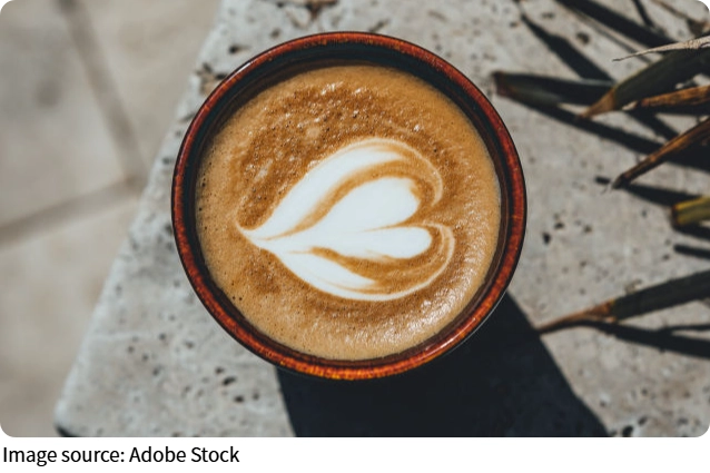 Чёрный латте дома