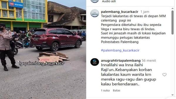  Kecelakaan lalu lintas (lakalantas) tragis terjadi di depan MM Celentang, Palembang, pada Ju