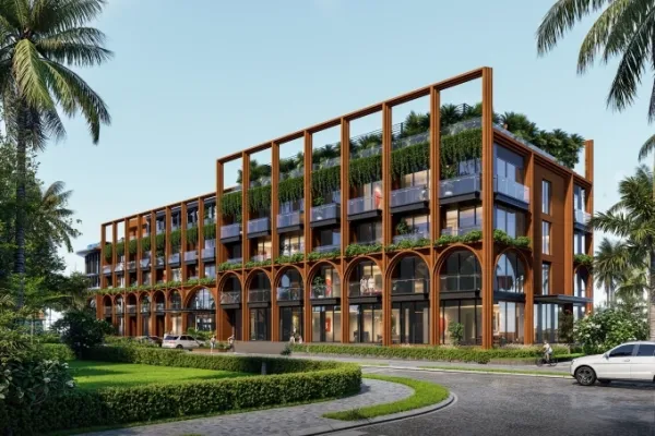 The luxury resort is nestled on Green Island along the Han River in Da Nang. Photo courtesy of Hilton