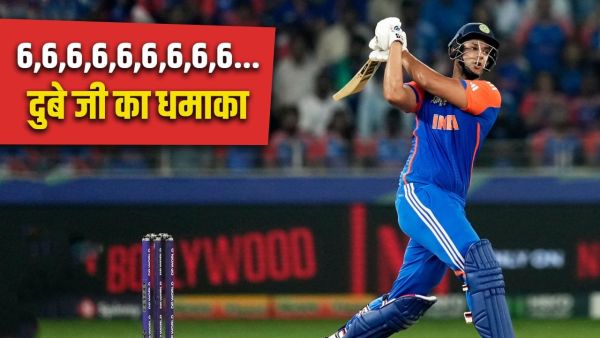6,6,6,6...Shivam Dubey hit 9 sixes, scored a century in just this many balls.