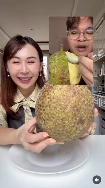 sukun Sibungbung makan sukun matang bertekstur lembut mirip es krim