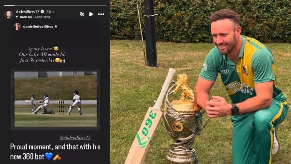 Ab De Villiers' Son Fifty
