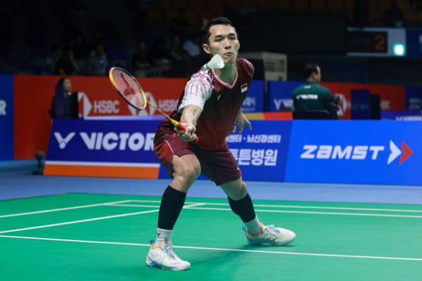 Jonatan Christie di Korea Open 2025. Foto: PBSI