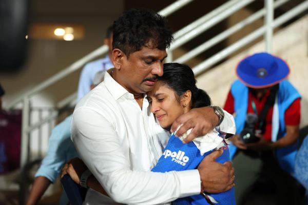 On Thursday, the Rodrigues family wept again, but in joy, with their daughter answering naysayers in the best way she knew, with her bat. On Thursday, the Rodrigues family wept again, but in joy, with their daughter answering naysayers in the best way she knew, with her bat.