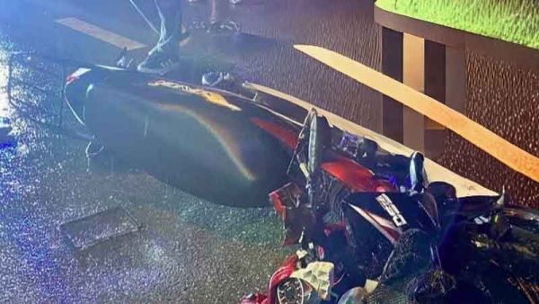 สลดกลางสายฝน 3ชีวิตพ่อแม่ลูก กลับไม่ถึงบ้าน จยย.พุ่งเสยท้ายรถ6ล้อ เสียชีวิตยกครัว