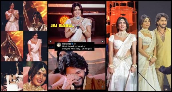 Varanasi event: Mahesh Babu blushes as Priyanka Chopra speaks in Telugu, cheers for him; fans ask: 'Where did her American accent go?'