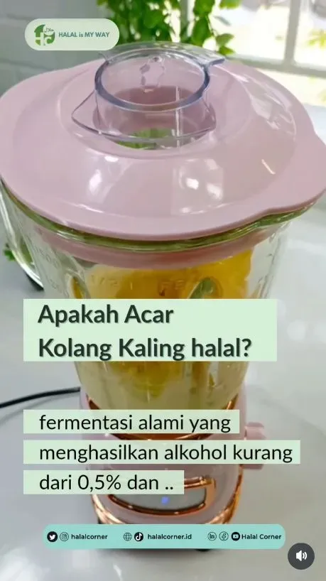 acar kolang kaling apakah halal?