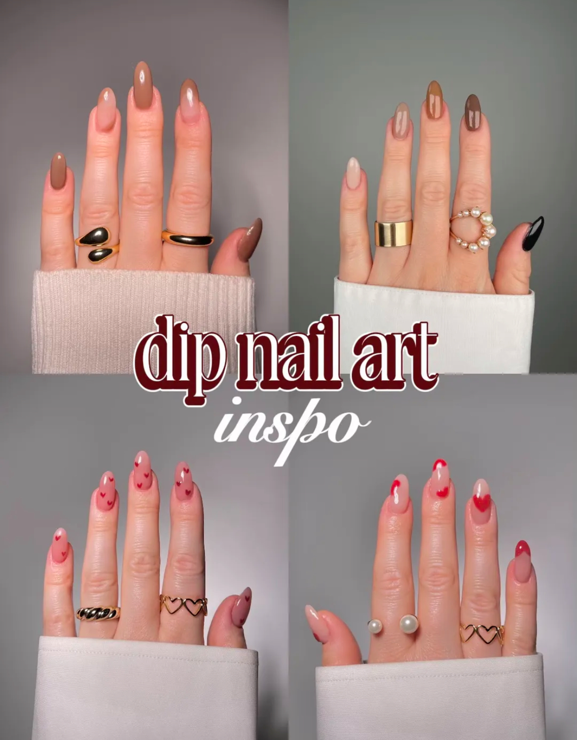 Neutral Dip Nail Art!