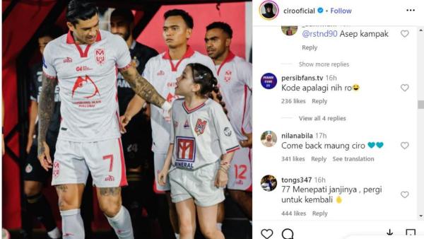 CIRO DAN KODE - Balasan kode Ciro Alves ke Persib Bandung soal tato tangan kiri yang beredar di media sosial ketika hendak unggah postingan tentang Persib Day.