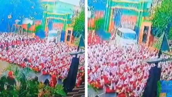 TABRAK SISWA - Terungkap detik-detik mobil MBG menabrak sejumlah siswa yang sedang duduk berbaris di SDN Kalibaru 01, Cilincing, Jakarta Utara pada Kamis (11/12/2025).