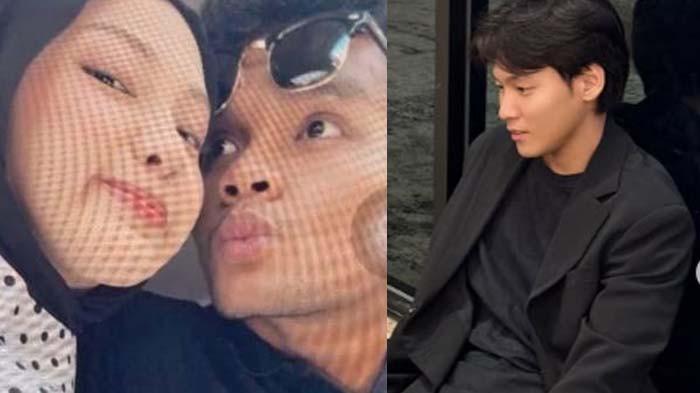 VIRAL JULE SELINGKUH: Tangkapan layar foto mesra diduga Jule dengan selingkuhannya, Safrie Ramadan (kiri). curhatan Daehoon (kanan) soal perceraian orangtuanya viral di tengah isu sang istri, Jule selingkuh.