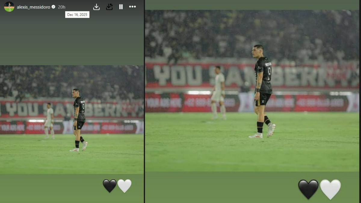 BURSA TRANSFER SUPER LEAGUE - Pemain Dewa United, Alexis Messidoro memposting foto dirinya saat bermain di markas Persis Solo, Stadion Manahan, Solo, Jawa Tengah.