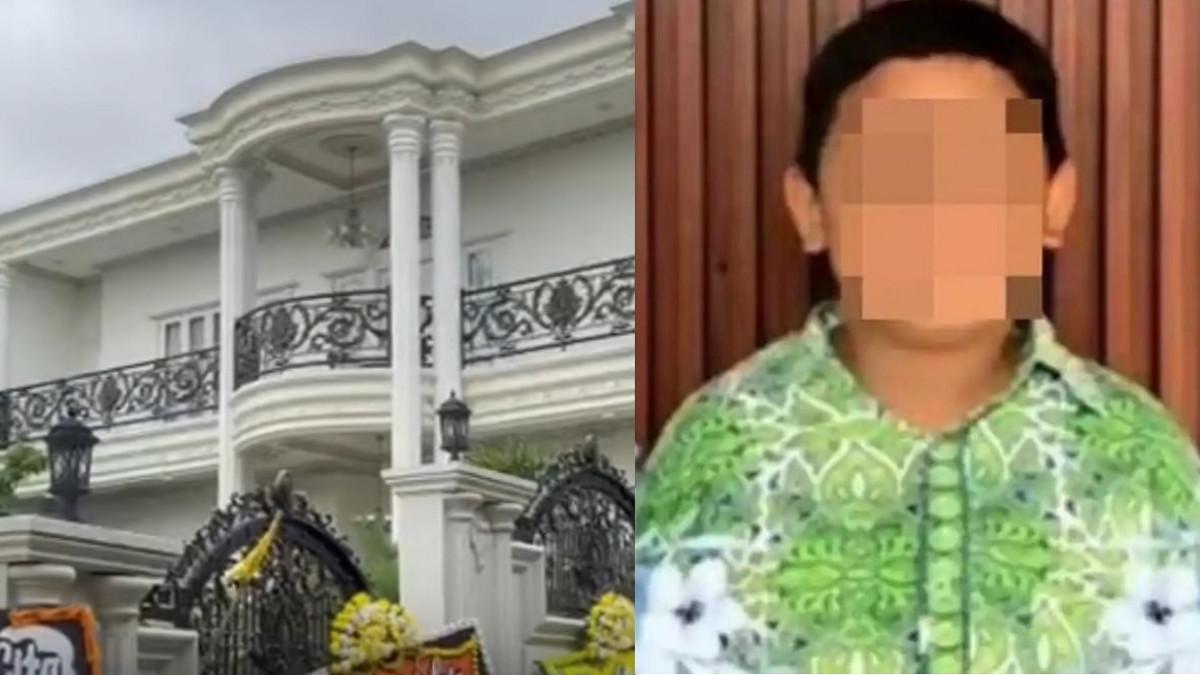 ANAK MAMAN SUHERMAN - Kolase potret rumah mewah Maman Suherman dan sang putra yang jadi korban pembunuhan