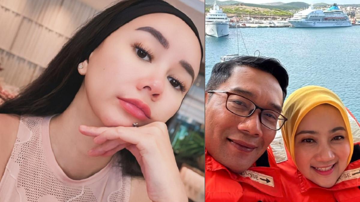 ATALIA PRARATYA CERAI - Kolase potret Aura Kasih dan Atalia bersama Ridwan Kamil.