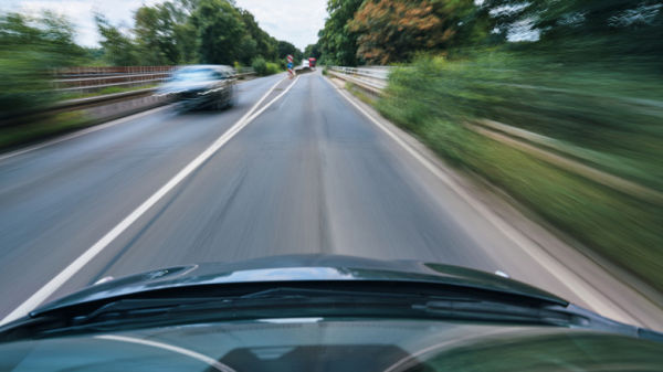 car driving on a street