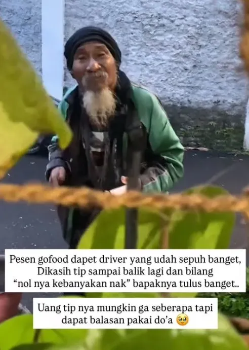 Viral! Ojol Lansia Antar Pesanan Makanan, Netizen Berujung Buka Donasi