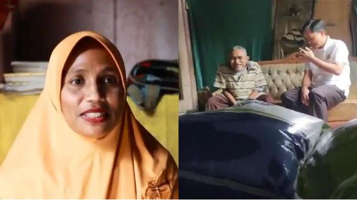 BANSOS - Wa Muna seorang buruh cuci di Kota Baubau, Sulawesi Tenggara (Sultra), yang bantuan sosialnya ditarik kelurahan. Kepala Bulog Cabang Baubau, Hendra Dionsius, saat salurkan bantuan Menteri Pertanian Andi Amran Sulaiman di kediaman Wa Muna, Sabtu(13/12/2025).