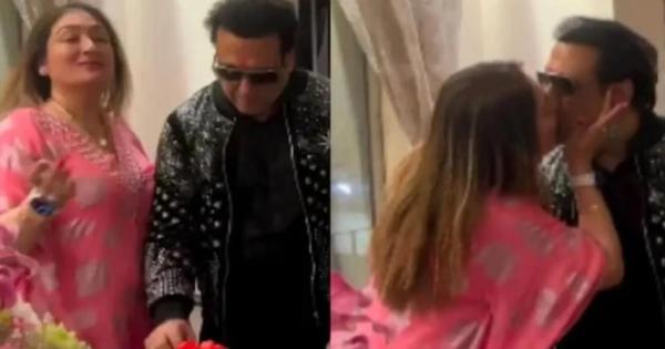 Sunita, Govinda lock lips