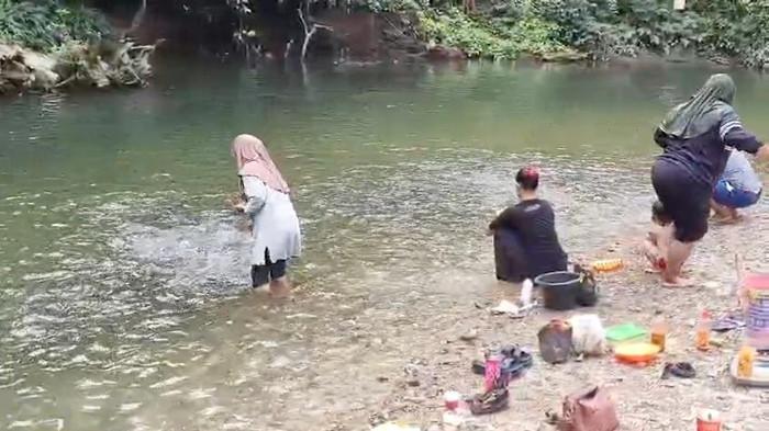 DAYA TARIK - Ribuan ikan mendekati pengunjung saat diberi makan di Tane Olen, Setulang, Kabupaten Malinau. Kebijakan ekowisata ini menjadi pendongkrak jumlah wisatawan tiap tahun.