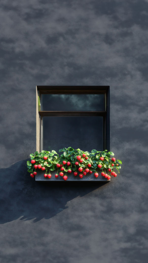 Fraises en balcon