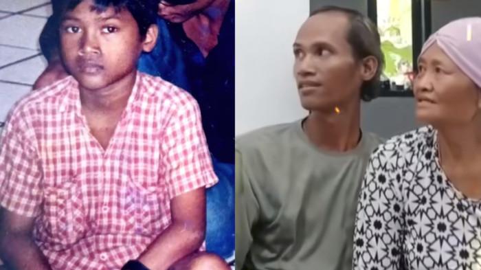BERTEMU - Zainuddin alias Djanu Deril asal Cilacap akhirnya bertemu dengan ibu setelah terpisah 32 tahun.
