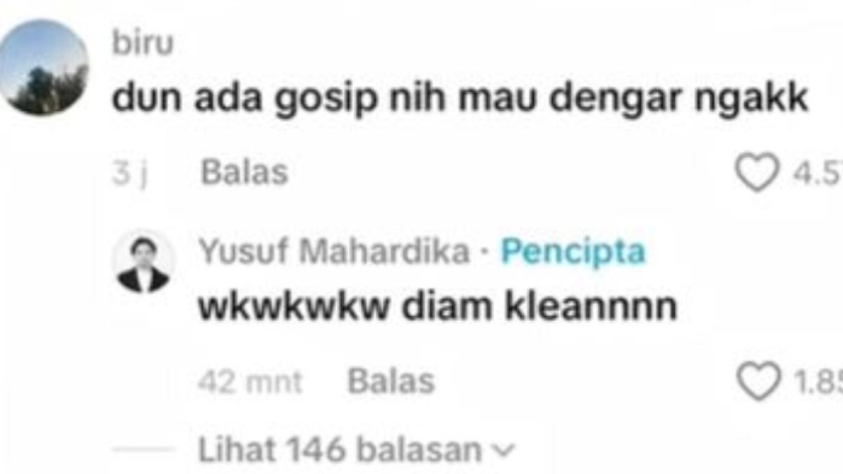 REAKSI YUSUF MAHARDIKA - Yusuf Mahardika sempat berpacaran dengan Salshabilla Adriani. Ia sempat digoda netizen ketika Ohim suami Salshabilla Adriani viral.