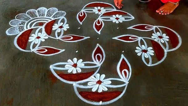 Diwali Special Big Kolam🌹Diwali Rangoli Designs🌹9X1dot Diya Rangoli🌹Diwali Muggulu🌹Creative rangolis
