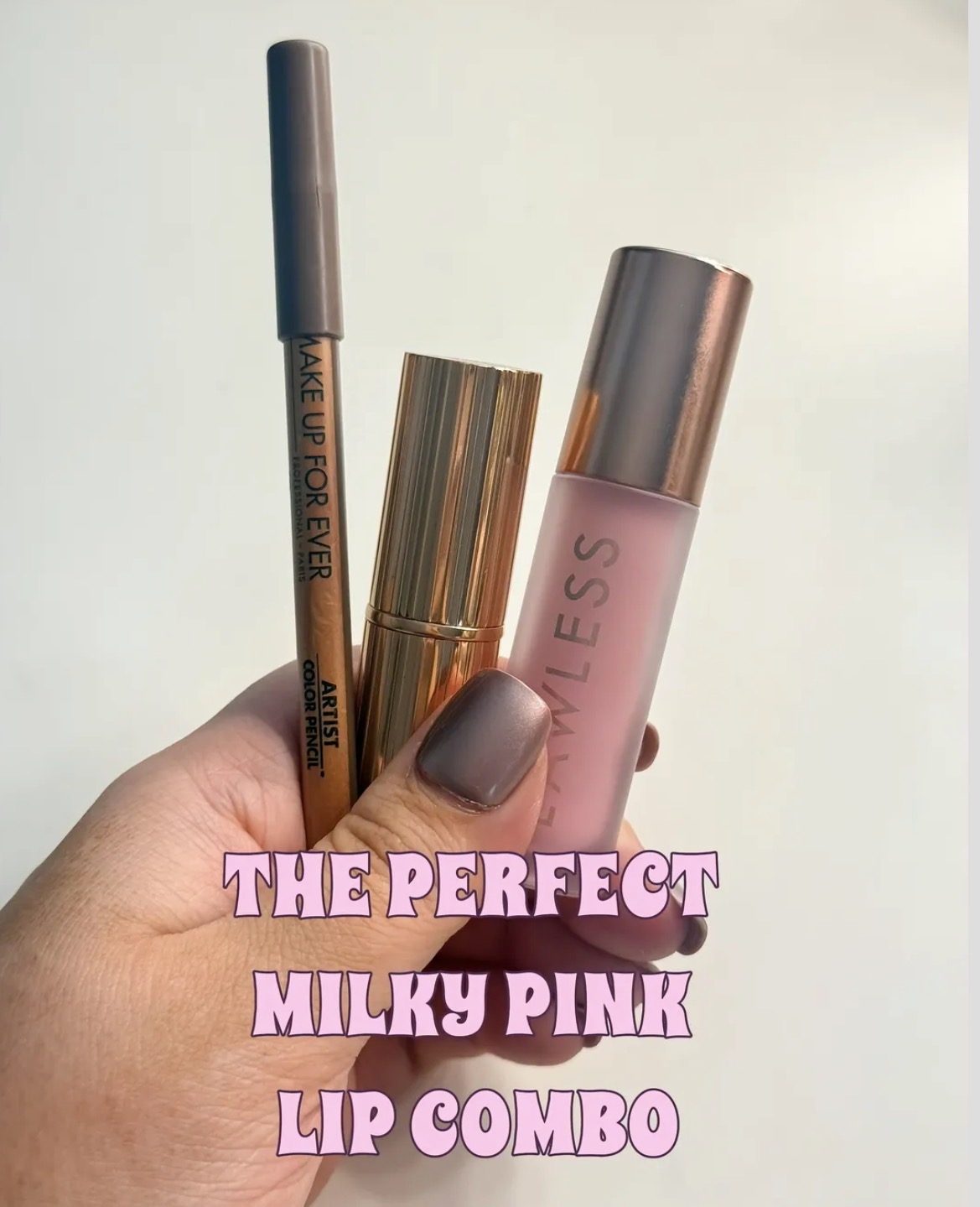 Kombinasi Lipstik Pink Milky
