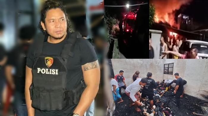 RUMAH TERBAKAR  - Kolase foto Angky Koagow dan potret rumahnya yang ada di Kelurahan Wangurer, Kota Bitung, Sulawesi Utara (Sulut), dilaporkan terbakar pada Rabu (14/1/2026).